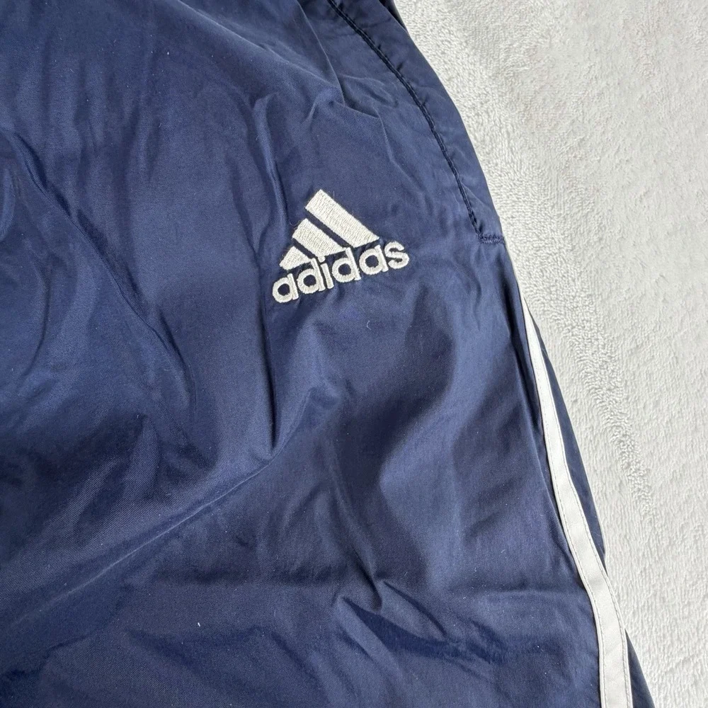 VTG Adidas Pants Mens Sz M Blue‎ Tear Away Baggy Track Lined Windbreaker 90s Y2K
